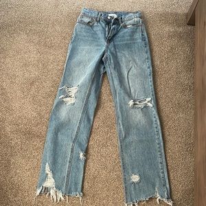 BDG Mom Straight Leg Distressed Jean